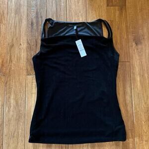 White House black market boat neck style velvet tank